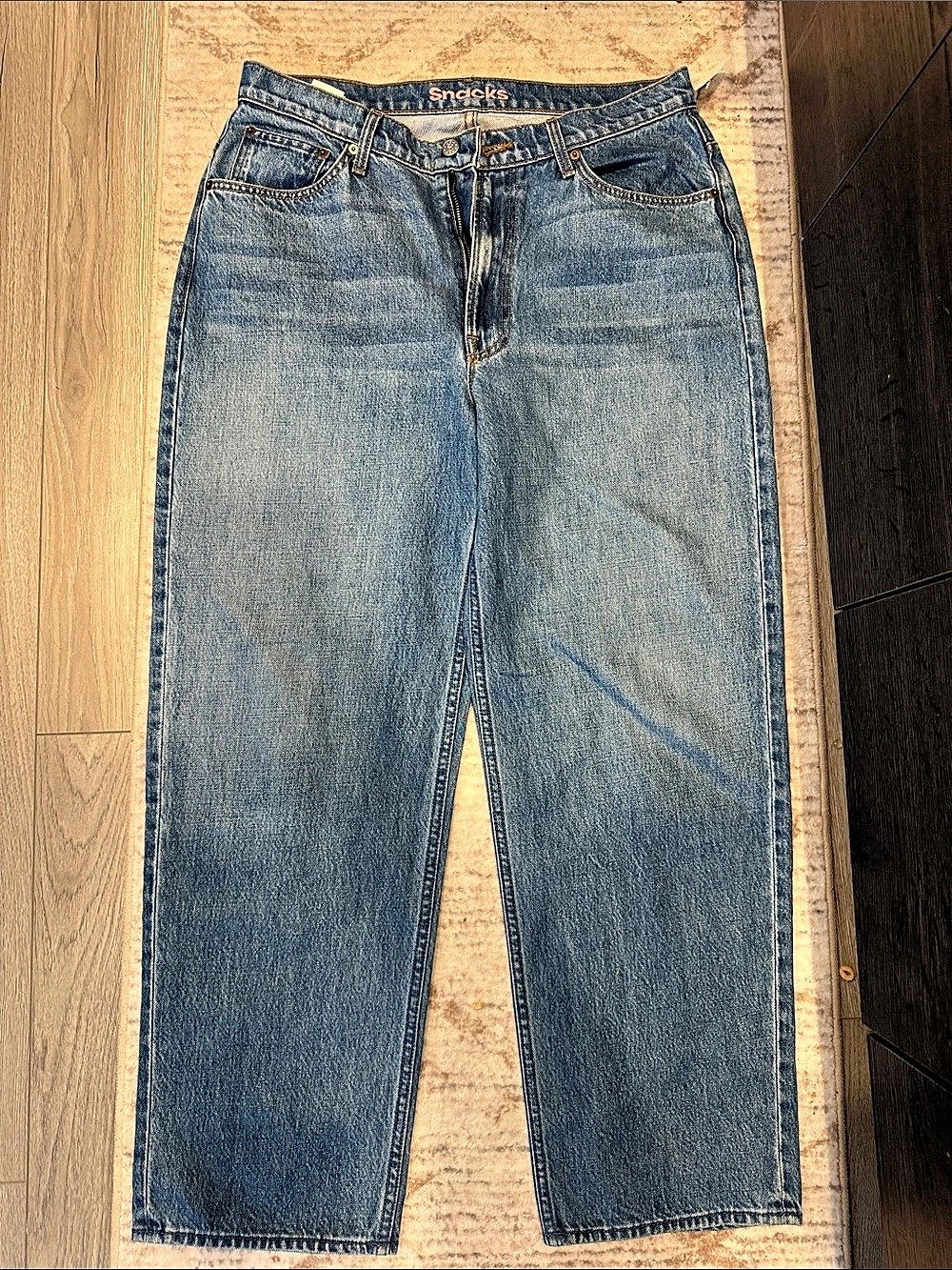 New-Mother Straight Leg Jeans Blue Waist 31